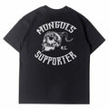 Mens T-shirt Vintage American-style MONGOLS Mongolian Retro Street