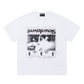 ERD T Shirts Front & Back Distorted Text Photo Collage Graphic Top