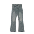 American-style streetwear harem pants Geometric Stitching Vintage Bootcut Denim Pants