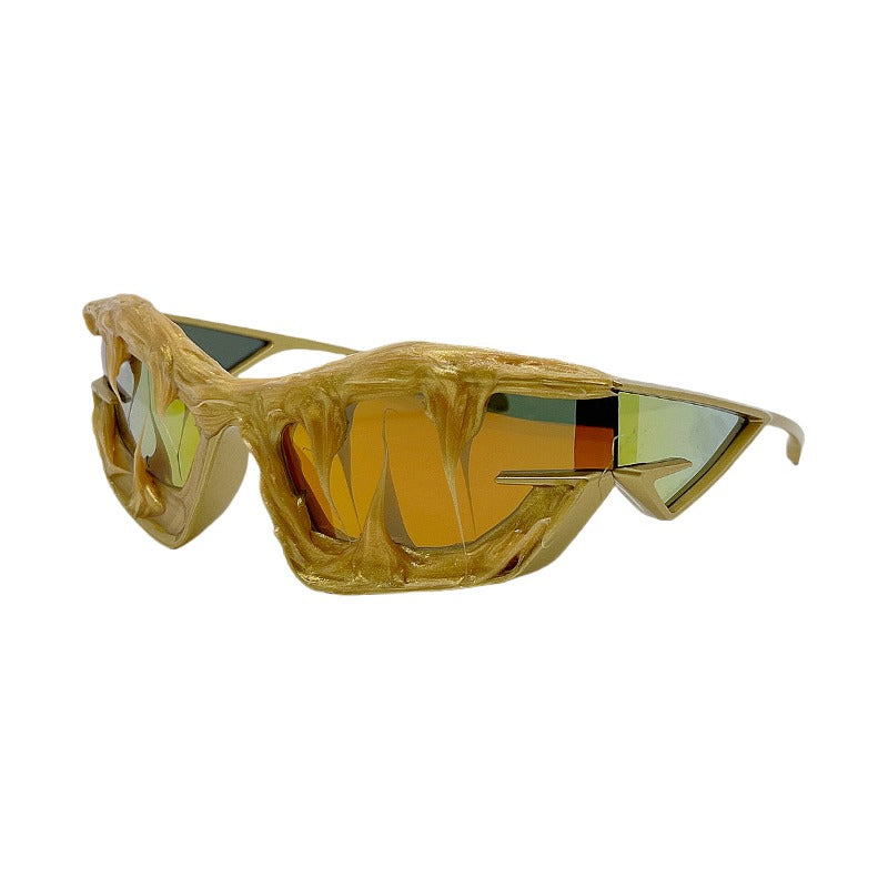 Trendy punk glasses special-shaped epoxy y2k