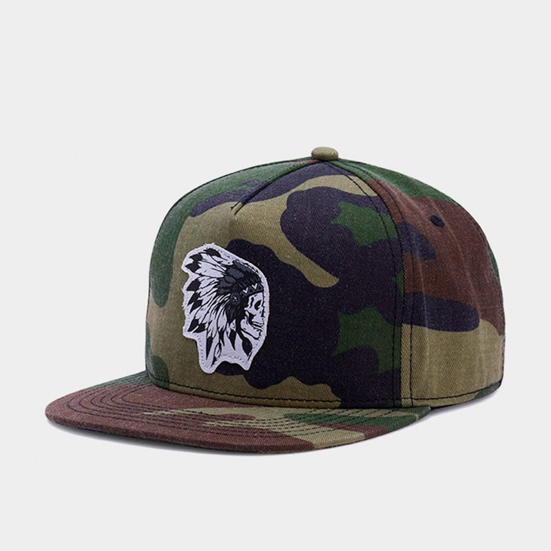 Trendy flat brimmed snapback hatscamouflage