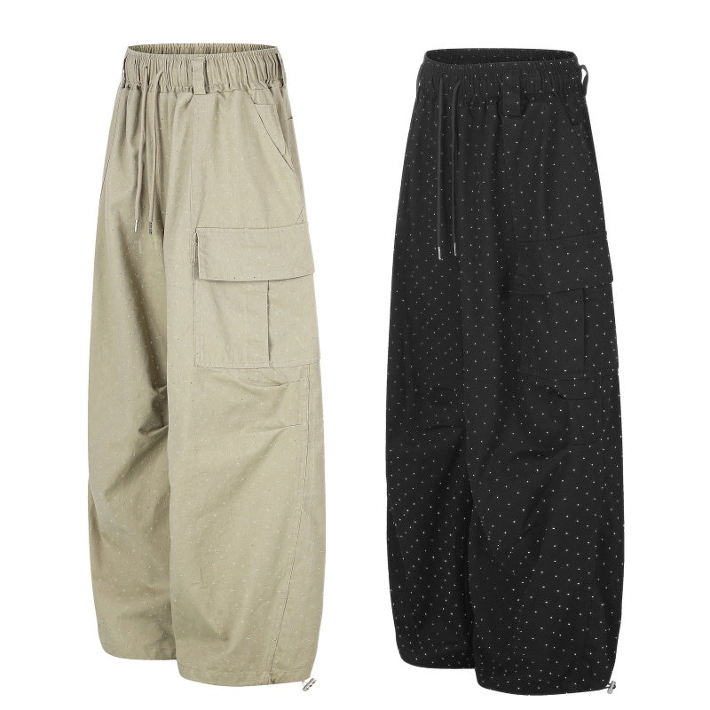 American-style streetwear harem pants Loose Pleated Quick Dry Parachute Apparel