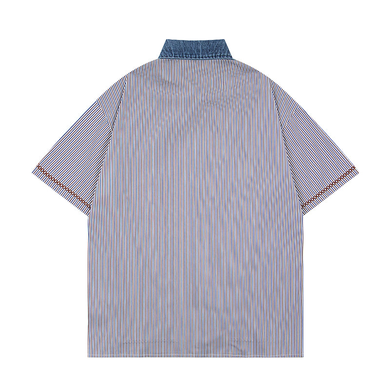Unisex vintage T-shirt Polo shirt with a stand-up collar
