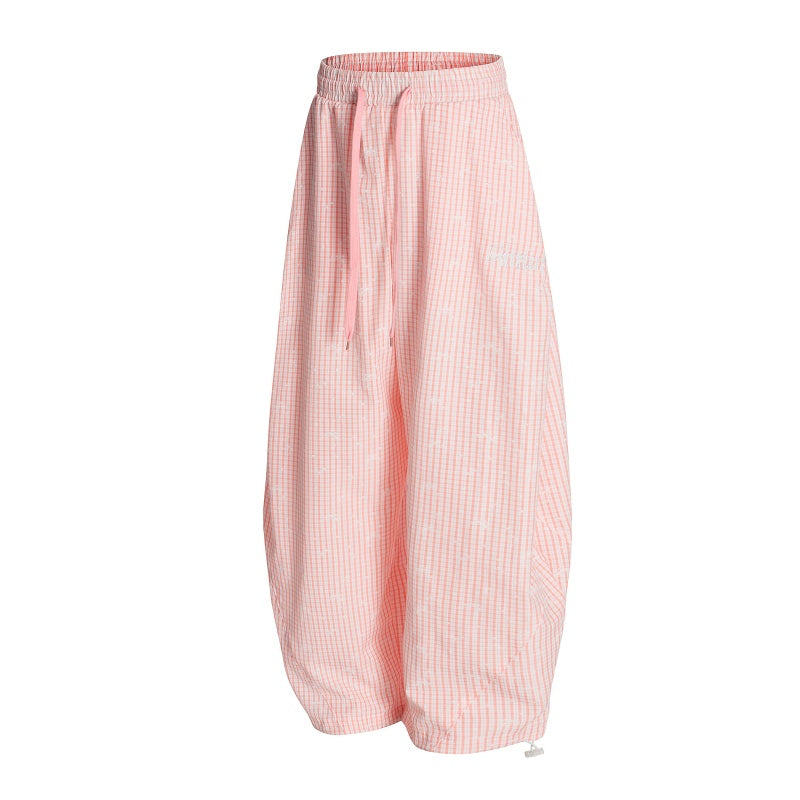 American-style streetwear harem pants Airy Textured Weave Loose Draped Street Cut
