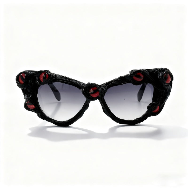 Trendy punk glasses devil eyes halloween gothic style