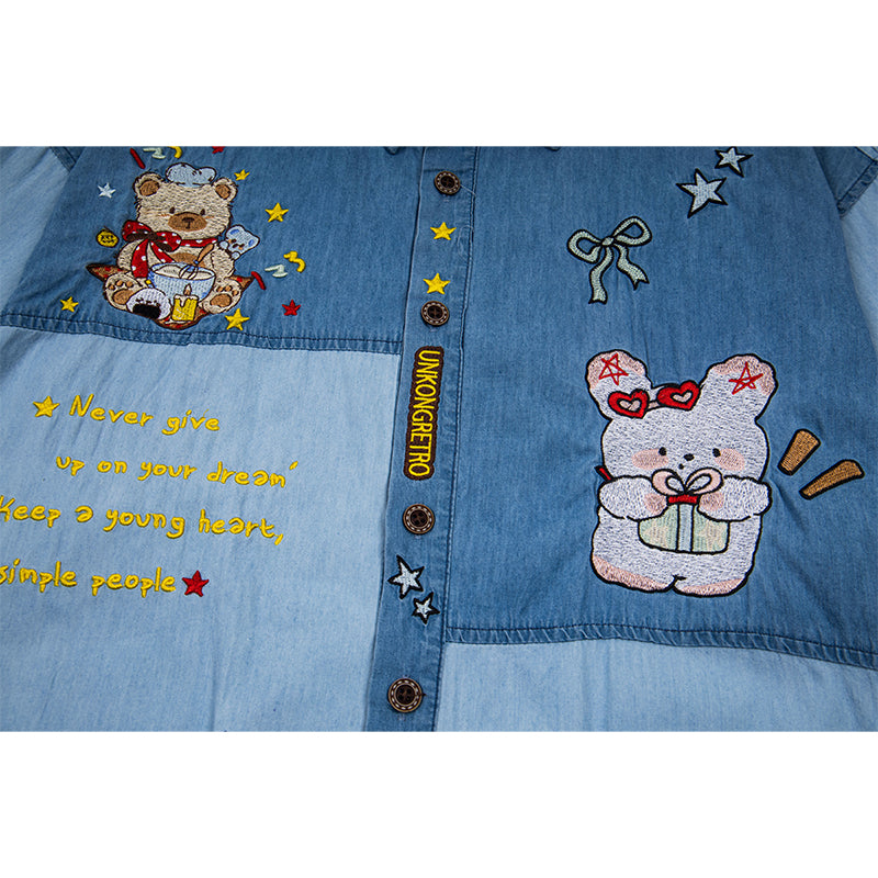 Unisex vintage T-shirt Polo shirt with a stand-up collar