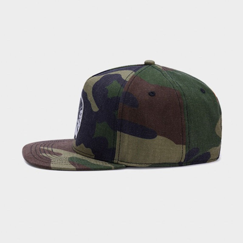 Trendy flat brimmed snapback hatscamouflage