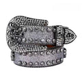 Hip-hop punk rhinestone belt for men and women