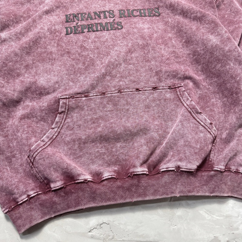 Unisex Vintage Hoodie  Hand-distressed craftsmanship; Asute enzyme-wash finish for a natural, faded look.