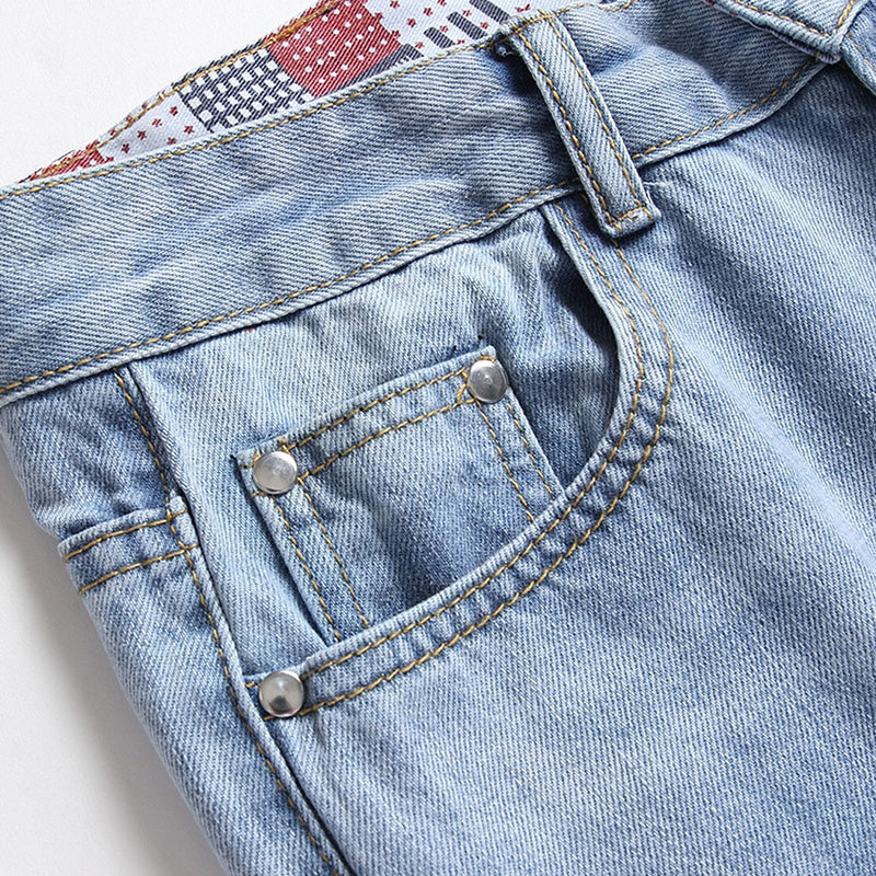 Mens Fashion Jeans Ripped D667# Pure cotton high quality