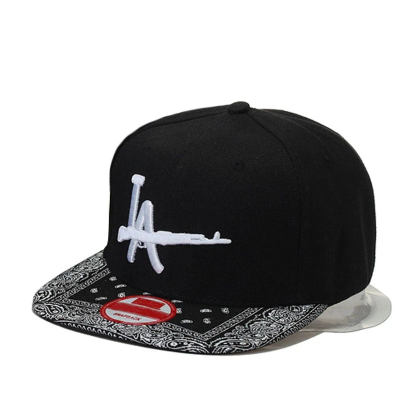 Trendy flat brimmed snapback hatscashew brim sun shade