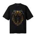 Saint Michael T Shirts Classic Black Golden Pharaoh Headdress Skull Retro Rock Streetwear