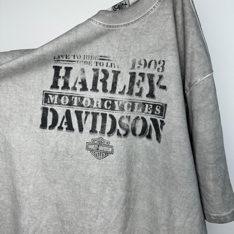 Unisex Vintage T Shirts Direct-to-garment (DTG) printing with white ink; a unique cement-grey effect that delivers exceptional texture.