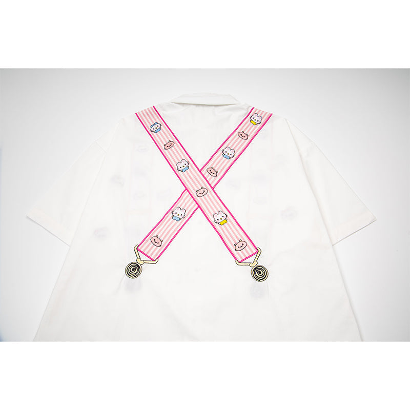 Unisex vintage T-shirt Polo shirt with a stand-up collar