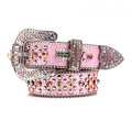 Hip-hop punk rhinestone belt crown pattern