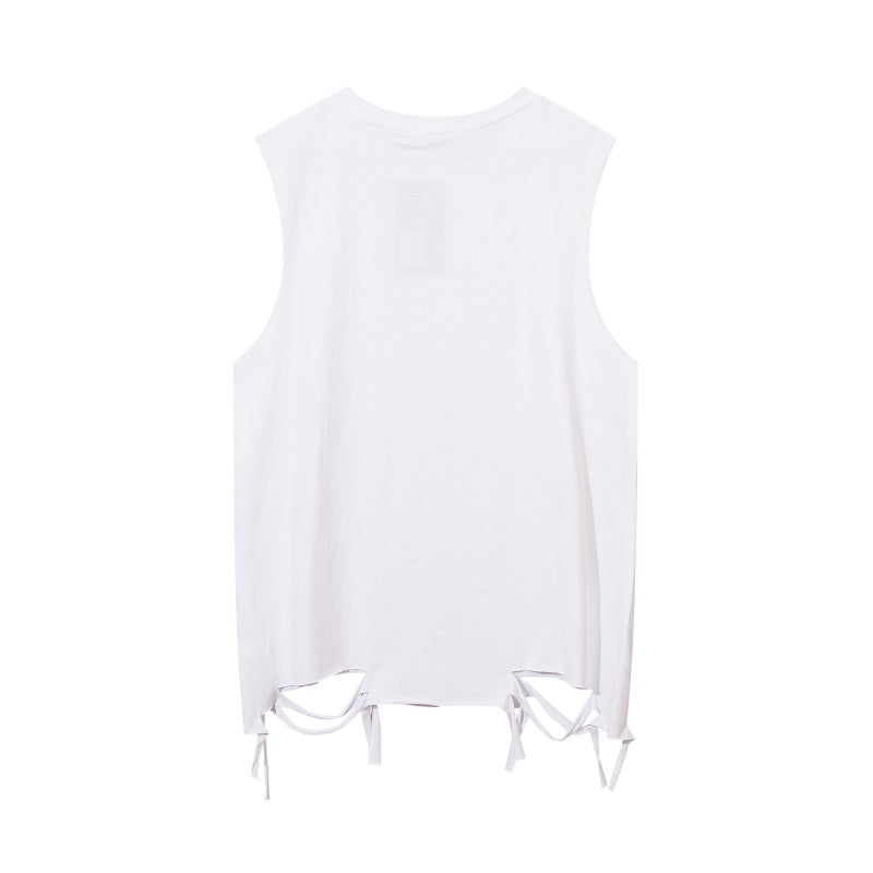 Unisex vintage camisole Solid-color, pure cotton texture