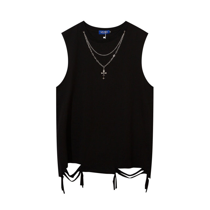 Unisex vintage camisole Solid-color, pure cotton texture