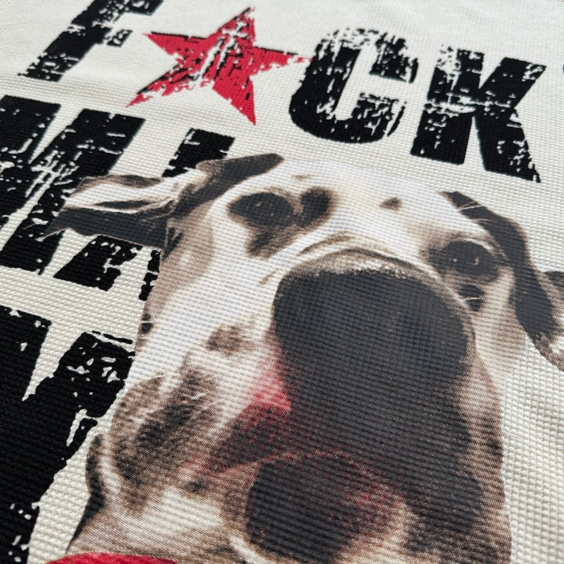 Unisex vintage T-shirt  Printed waffle fabric