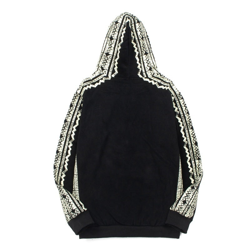 Denim Tears Hoodie Fleece Ethnic Jacquard Pattern D Logo Oversized Hooded