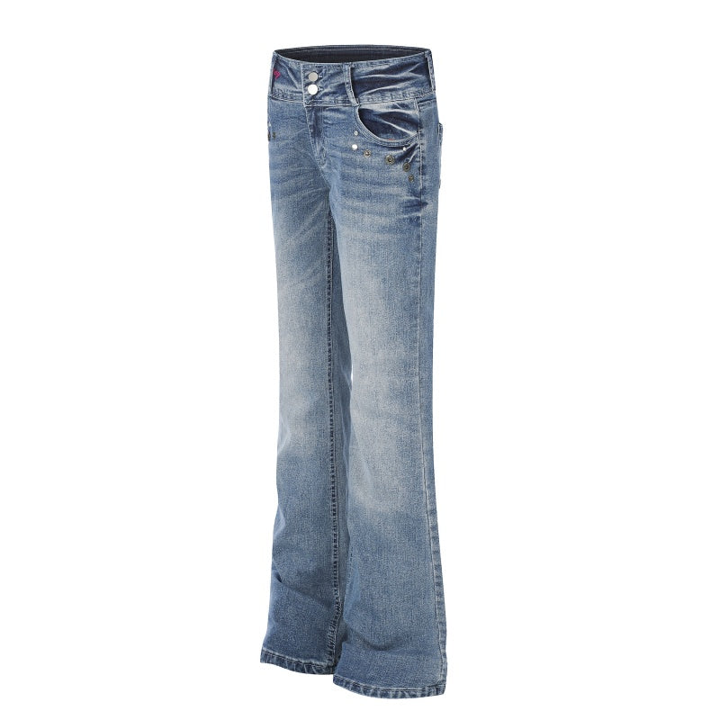 American-style streetwear harem pants Crinkle Fade Detail Vintage Distressed Weave