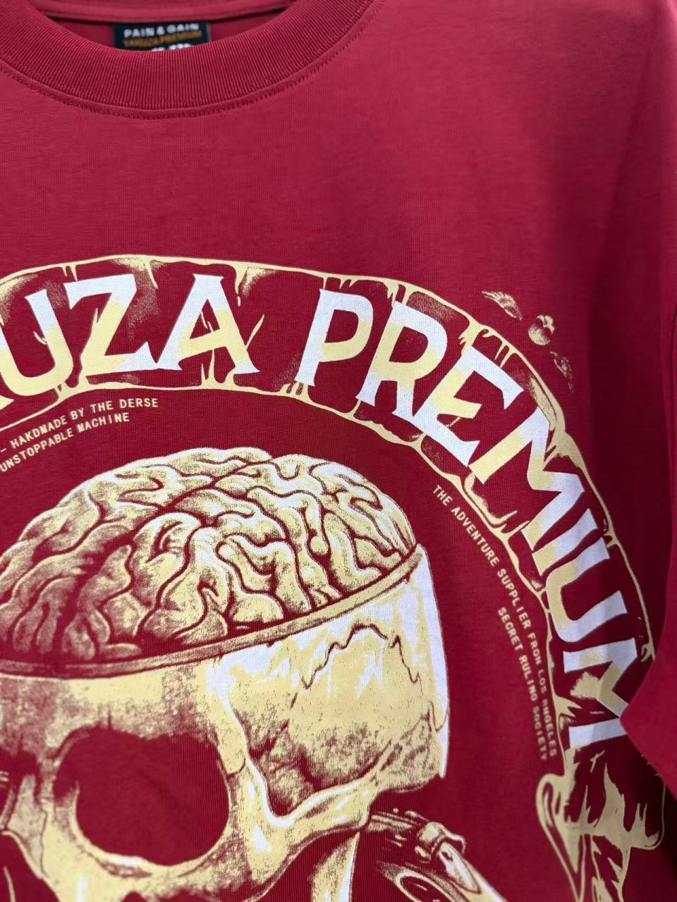 Vintage style washed summer wear T shirt Skull 260G pure cotton high-quality streetwear