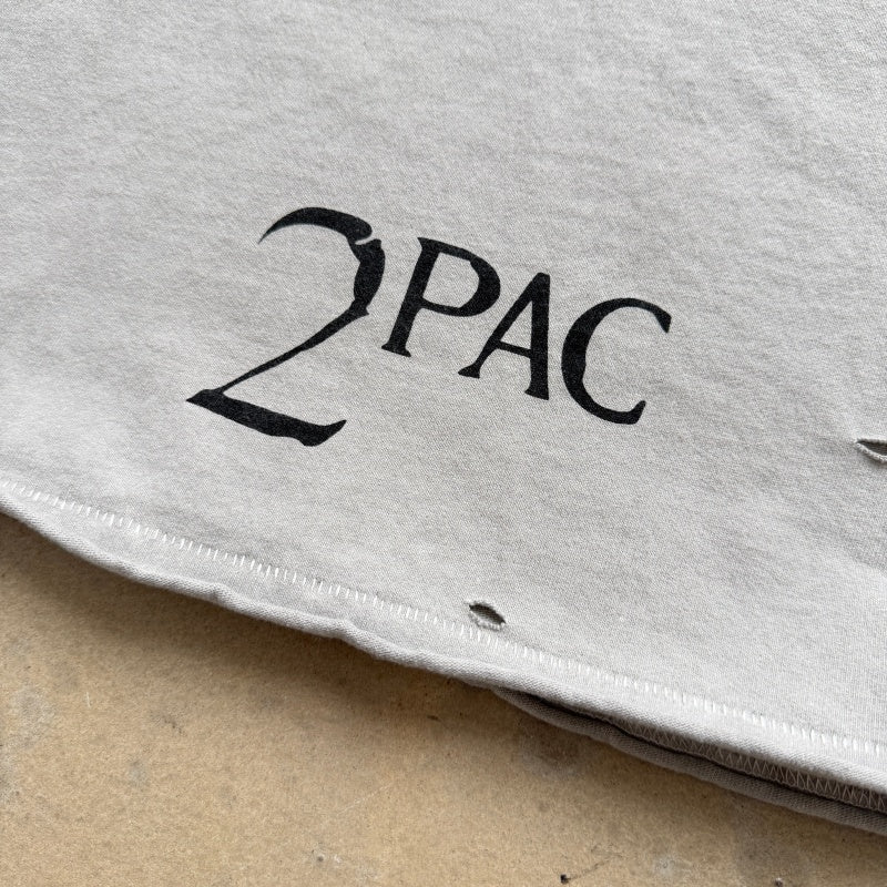 Unisex Vintage T Shirts CHOOOSELF 26SS 2Pac THUG LIFE Limited Edition Tribute Tee â€?Heavyweight, Washed, Distressed, Boxy-Fit Streetwear Punk Style