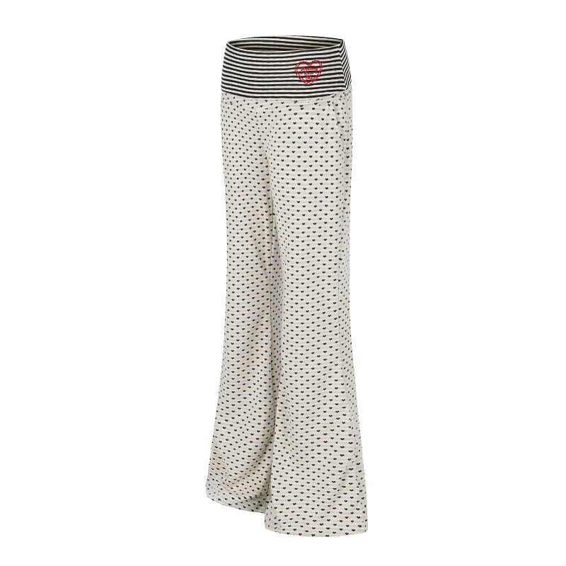 American-style streetwear harem pants Low Rise Dot Print Slim Flare Outfit