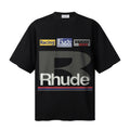 RHUDE T Shirts Varsity Racing Label Motif