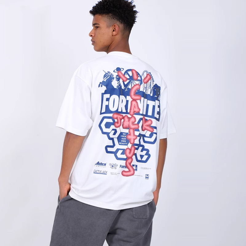 Mens T-shirt Travis Scott distinctive letter print