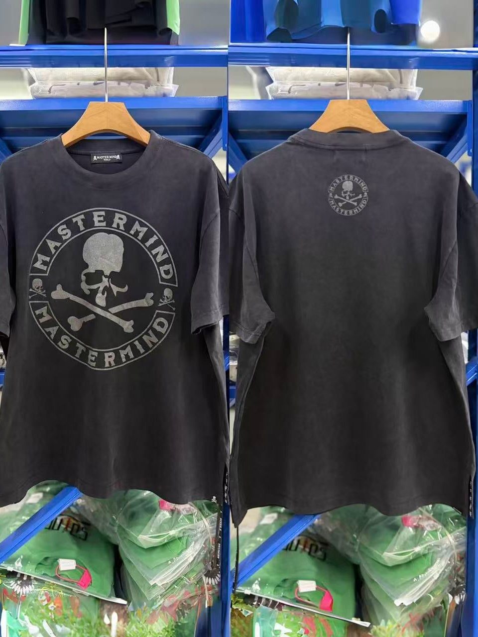 Vintage style washed summer wear T shirt Skull 260G pure cotton high-quality streetwear