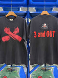 Vintage style washed summer wear T shirt Dual blades 260G pure cotton high-quality streetwear
