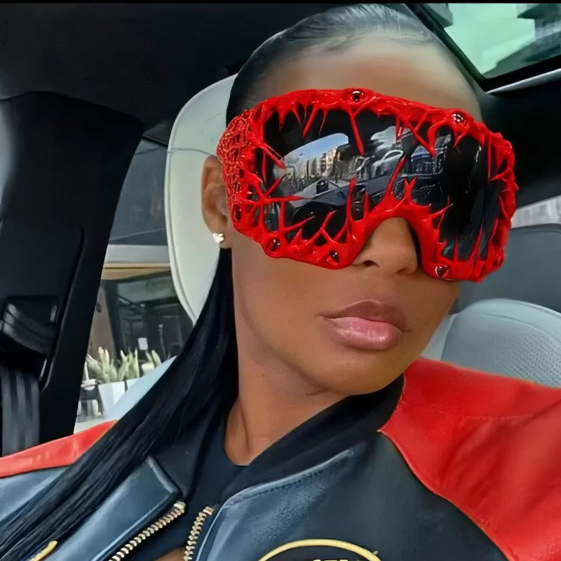 Trendy punk glasses sensor technology y2k