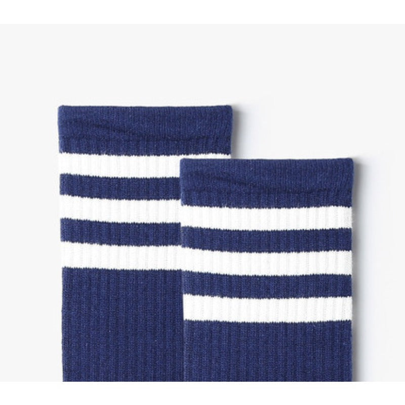 Men socks summer stripes cotton long tube