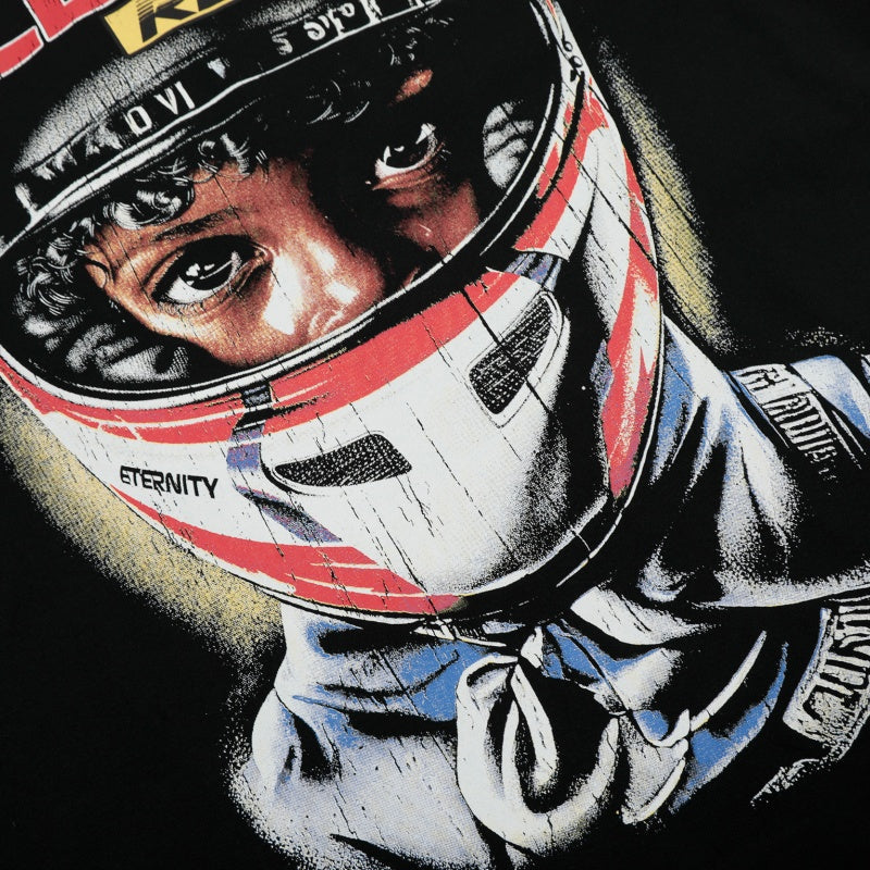 Vintage-style American T-shirt Racing Portrait Star Lettering Design