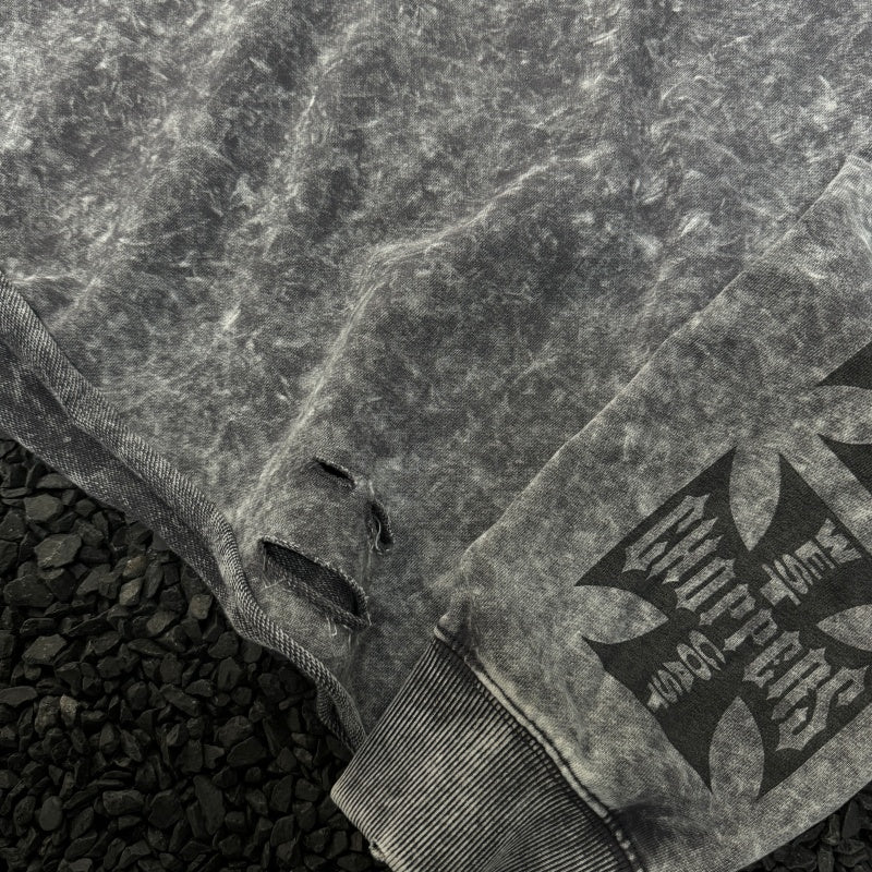 Unisex Vintage  sweatshirt West Coast CSFGANG Limited Edition Crewneck Sweatshirt â€?Heavyweight fabric with a washed, distressed finish and multiple hand-cut, distressed details.