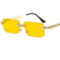 Trendy punk glasses square sunshade uv protection