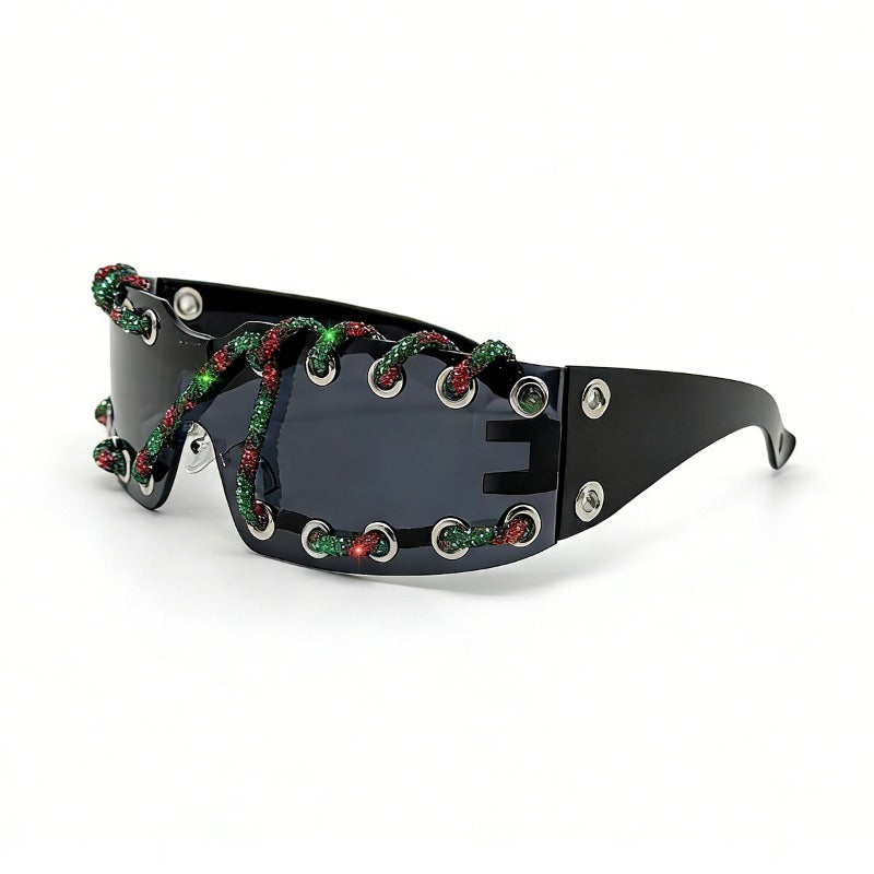 Trendy punk glasses retro