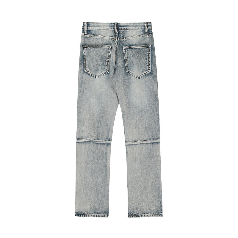 American-style streetwear harem pants Distressed Patchwork Flared Denim Jeans
