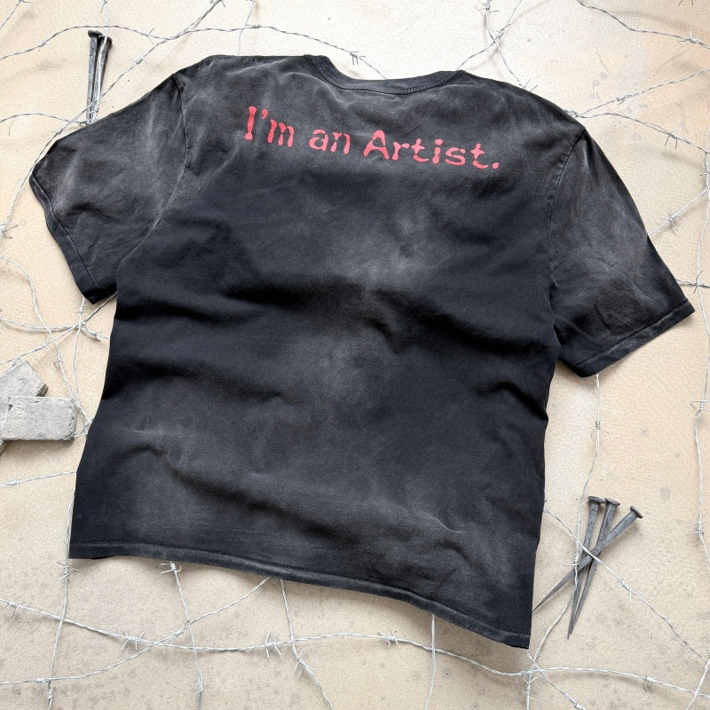 Unisex Vintage T Shirts Saint × Joker Artist Limited Edition Collaboration T-Shirt. Features authentic-spec 280g heavyweight fabric that retains its quality after washing. Crafted with vintage-style single-stitch and heaven-and-earth (blind stitc