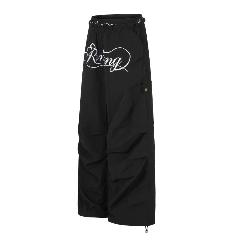 American-style streetwear harem pants Drawstring Hem Loose Cargo Apparel