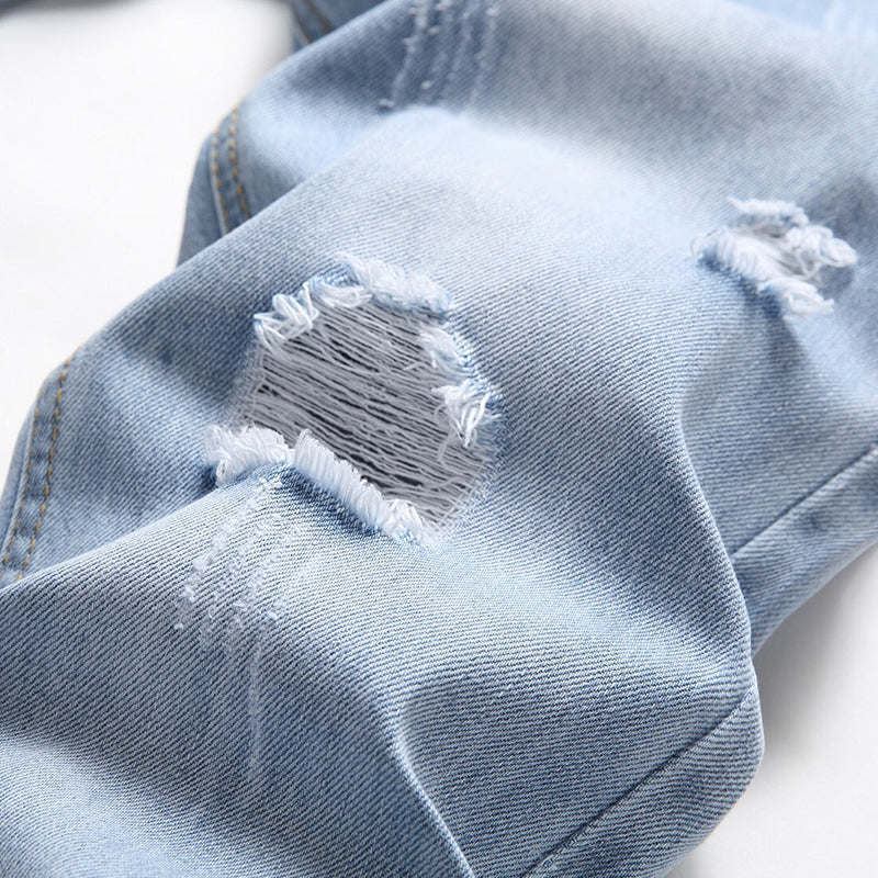 Mens Fashion Jeans Ripped D667# Pure cotton high quality