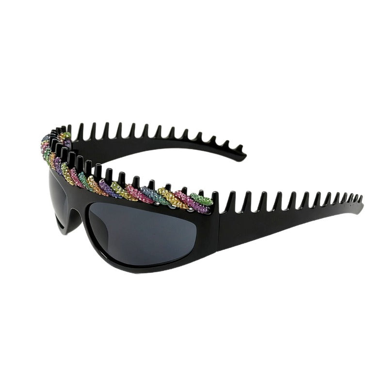 Trendy punk glasses y2k headband cat eye