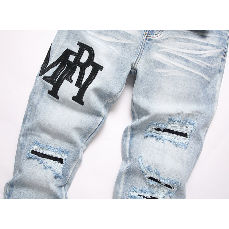 AMIRI Jeans High-quality distressed pure cotton