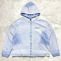 Unisex Vintage Hoodie Oversized, relaxed-fit layered jacket; natural washed-out, faded, and distressed finish; hand-distressed details in multiple areas; pure cotton.
