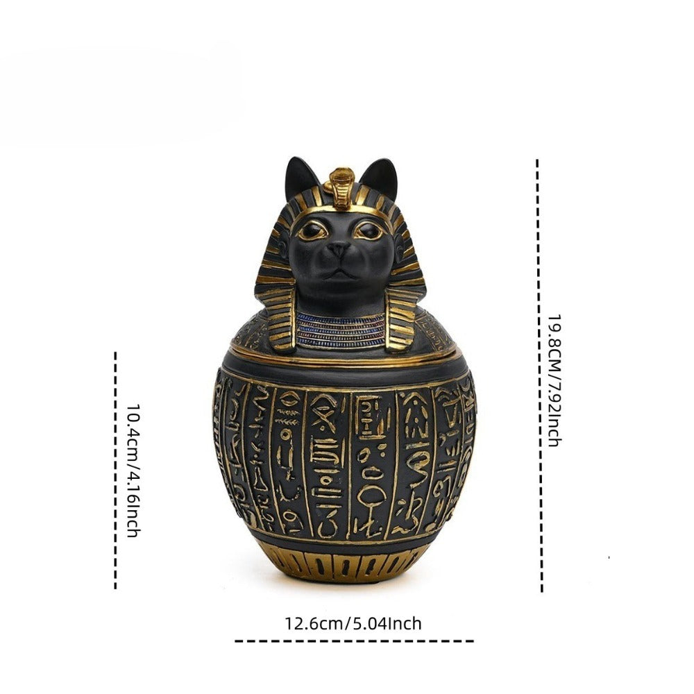 Pet Urn Egyptian Pharaoh Pet Urn Old Gods Protect Anubis God Dog Death Urn Cat Jar Ornament