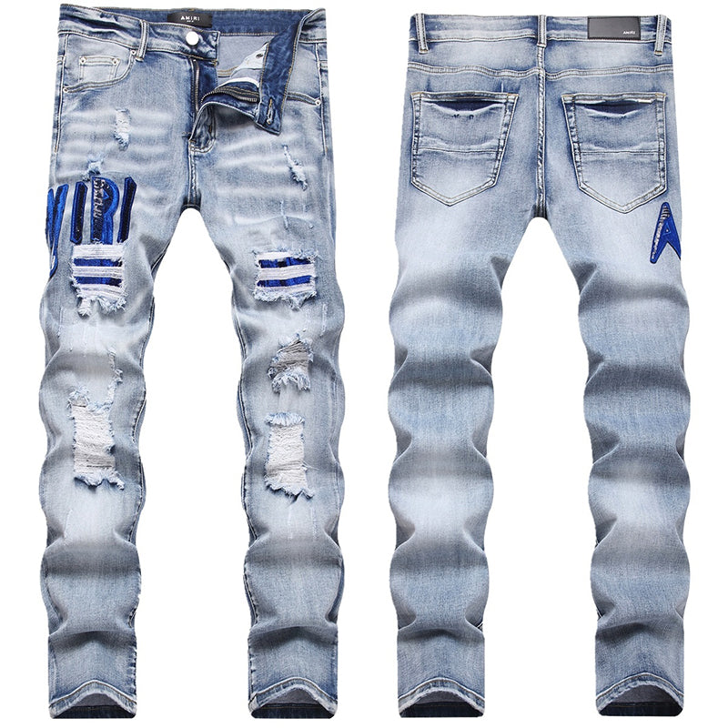 AMIRI Jeans High-quality distressed pure cotton