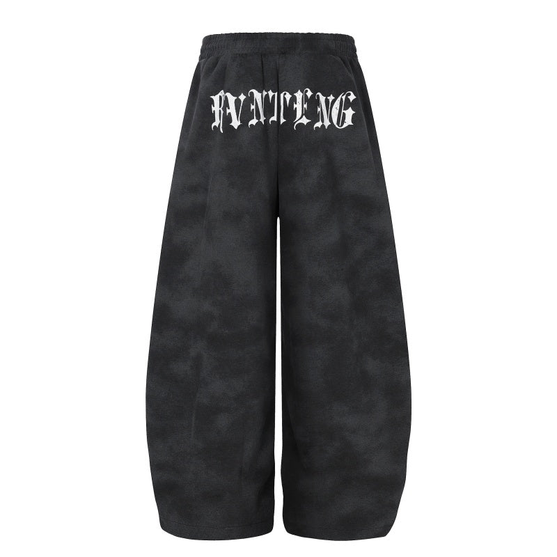 American-style streetwear harem pants Gothic Letter Print Loose Casual Wear