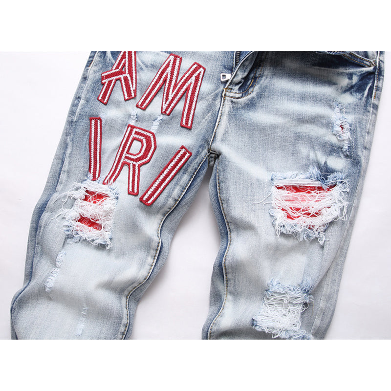AMIRI Jeans High-quality distressed pure cotton