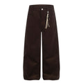 American-style streetwear harem pants Relaxed Silhouette Keychain Detail Outfit