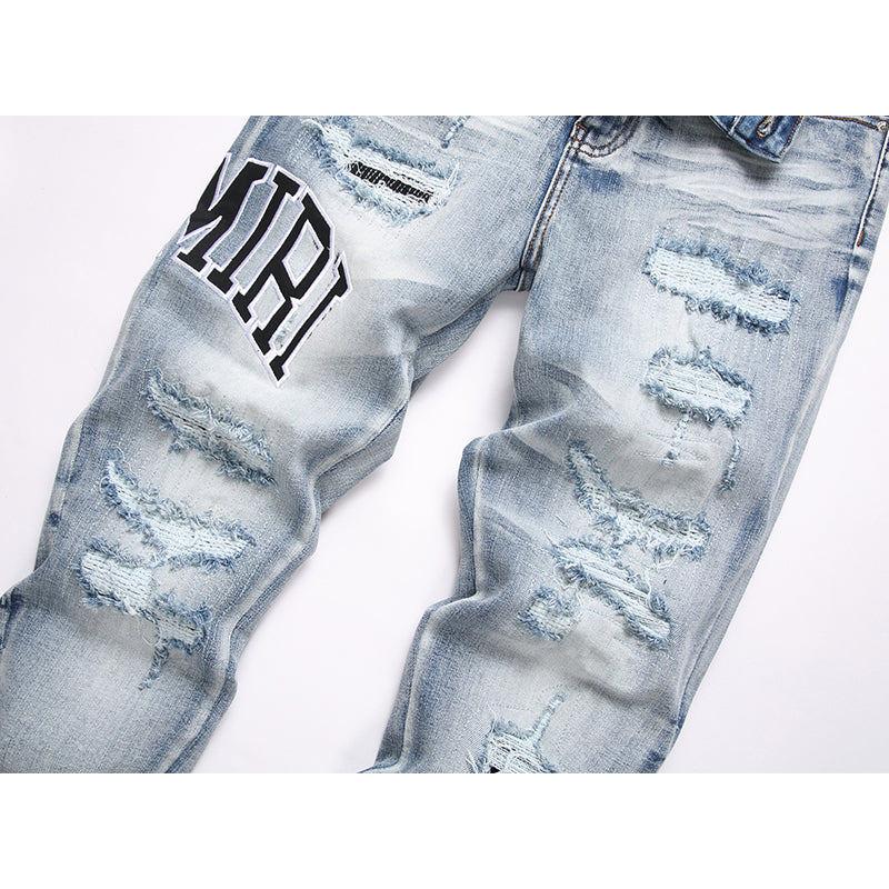 AMIRI Jeans High-quality distressed pure cotton